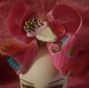 Ice cream handmade girls hair bow clip